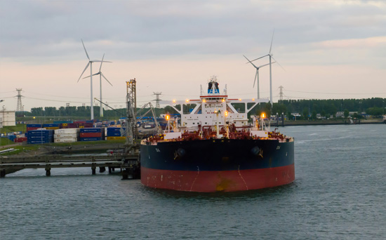 oil tanker in docks